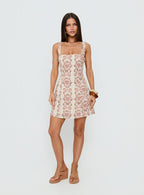 Women's Maris Mini Dress Cream / Pink — Dress