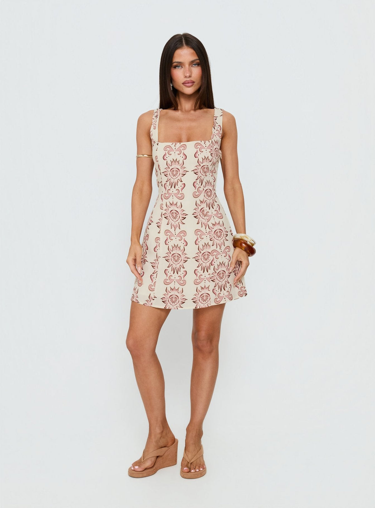 Women's Maris Mini Dress Cream / Pink — Dress