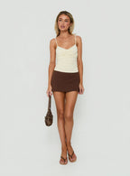 Women's Edalie Layered Bralette Top Butter Yellow
