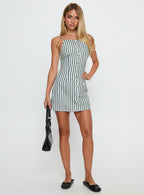Women's Stevey High Neck Playsuit Stripe — Jumpsuit or Romper