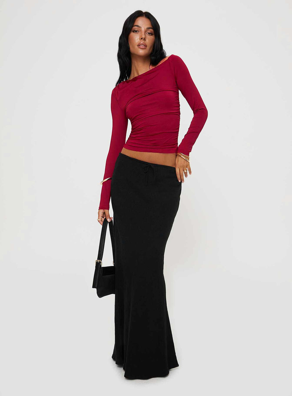 Women's Spiller Off The Shoulder Top Burgundy