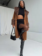 Women's After Party Shearling Jacket Brown