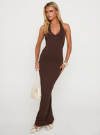 Women's Spicy Maxi Dress Chocolate — Dress