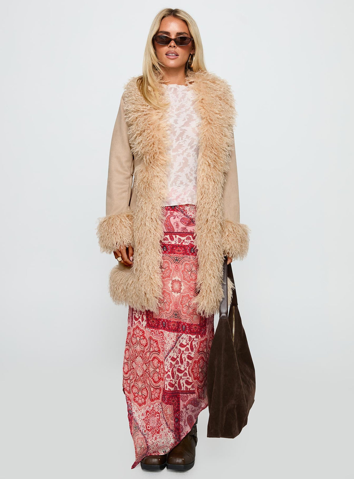 Women's Josefina Faux Fur Detail Jacket Beige