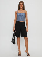 Women's Evanda Top Blue Stripe