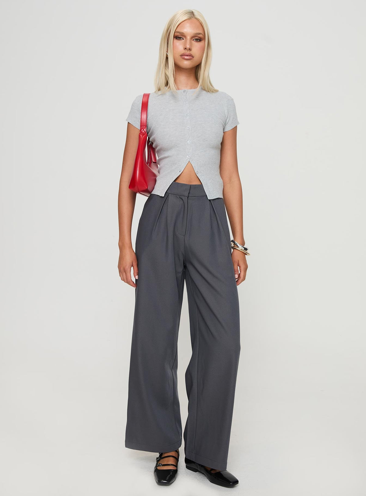 Women's Suzu Knit Top Grey