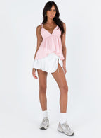 Women's Hearts Flutter Top Pink