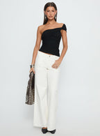 Women's Keandra One Shoulder Top Black