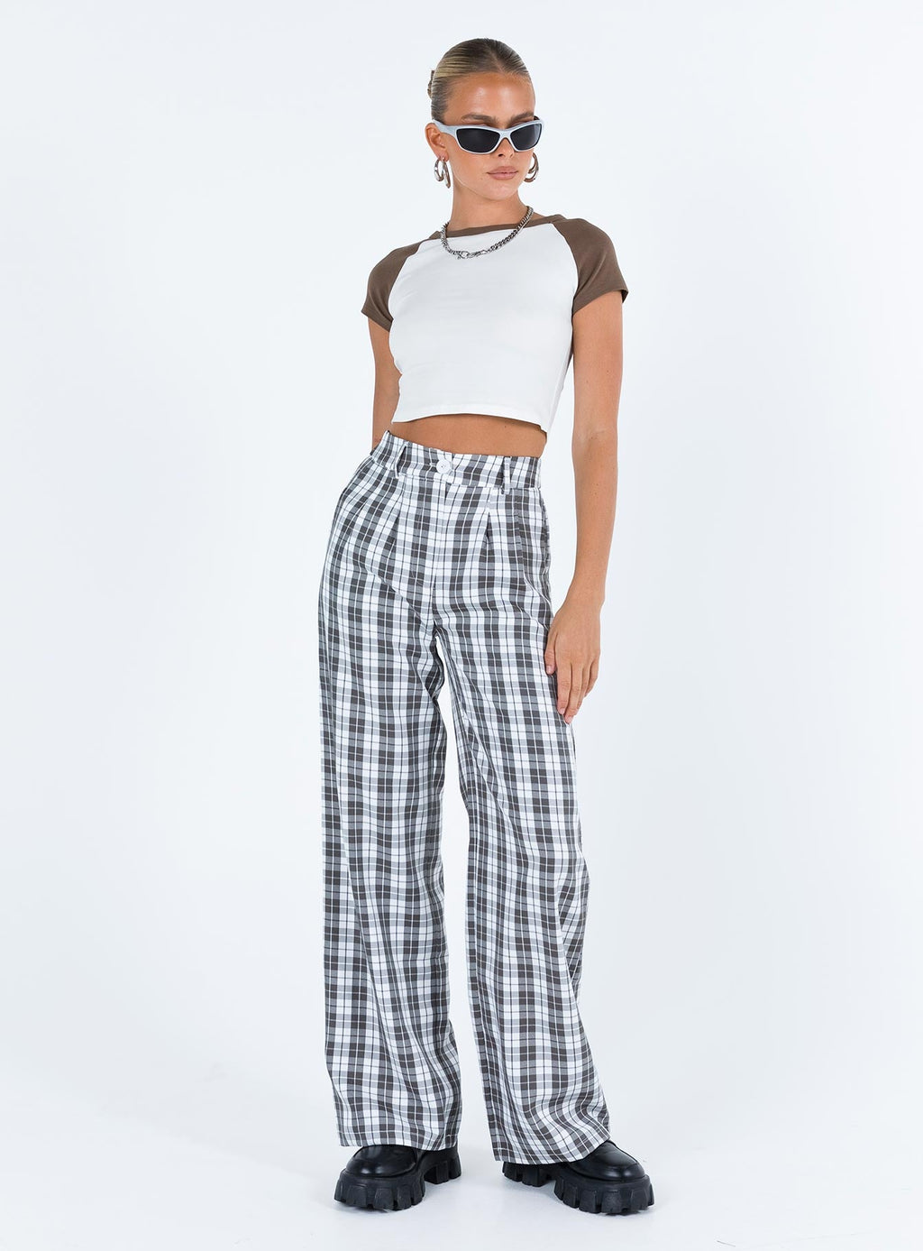 Women's Archer Pants Grey Plaid