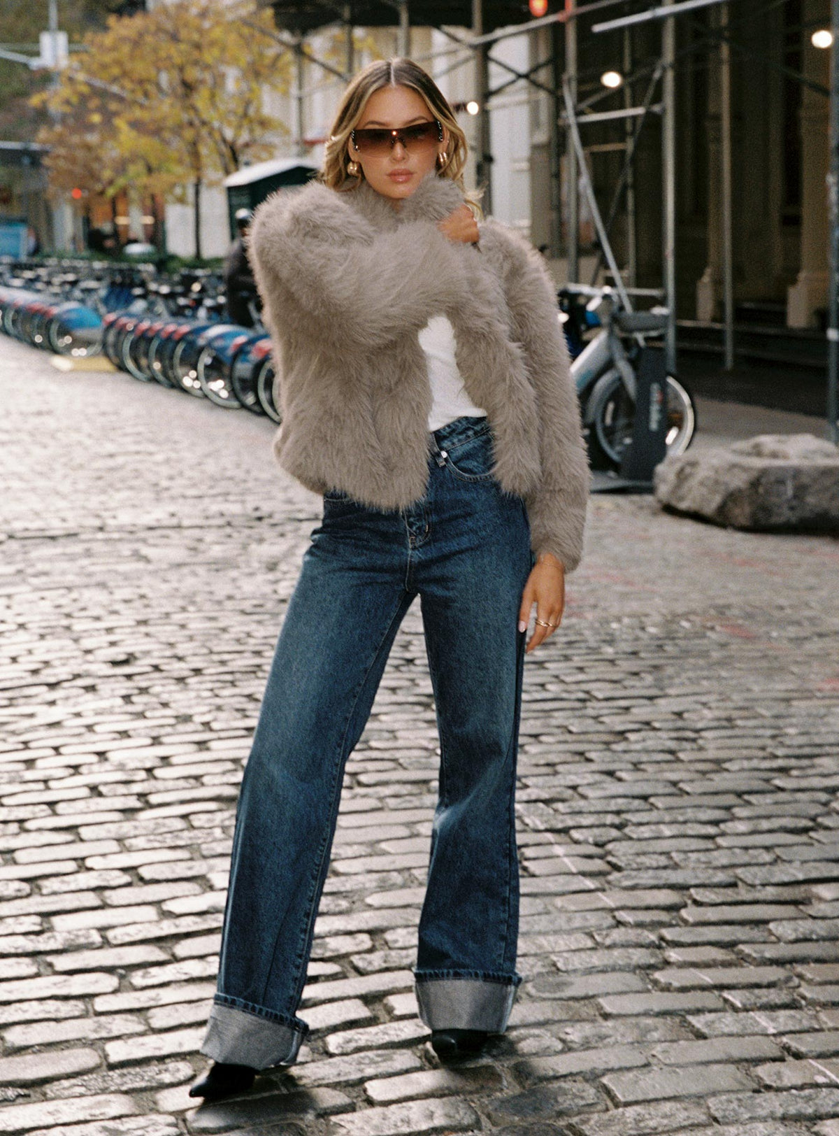 Women's Wayland Faux Fur Jacket Grey