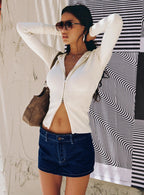 Women's Rhode Mini Skort Blue Denim — Skirt