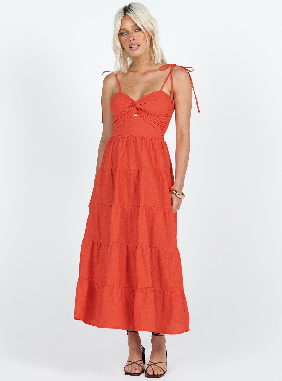 Women's Chavez Midi Dress Red — Dress