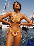 Women's Nevaeh Triangle Bikini Top Fruit Multi — Swimwear