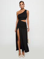 Women's Magnetize Ruched Maxi Dress Black — Dress