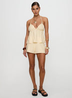 Women's Solid Gold Top Lemon
