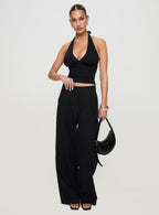 Women's Whimsy Halter Top Black