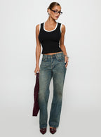 Women's Start Me Up Top Black / White