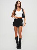 Women's Maceline Wrap Front Skort Black — Skirt