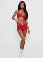 Women's Slumber Pointelle Sleep Bralette Red — Intimates