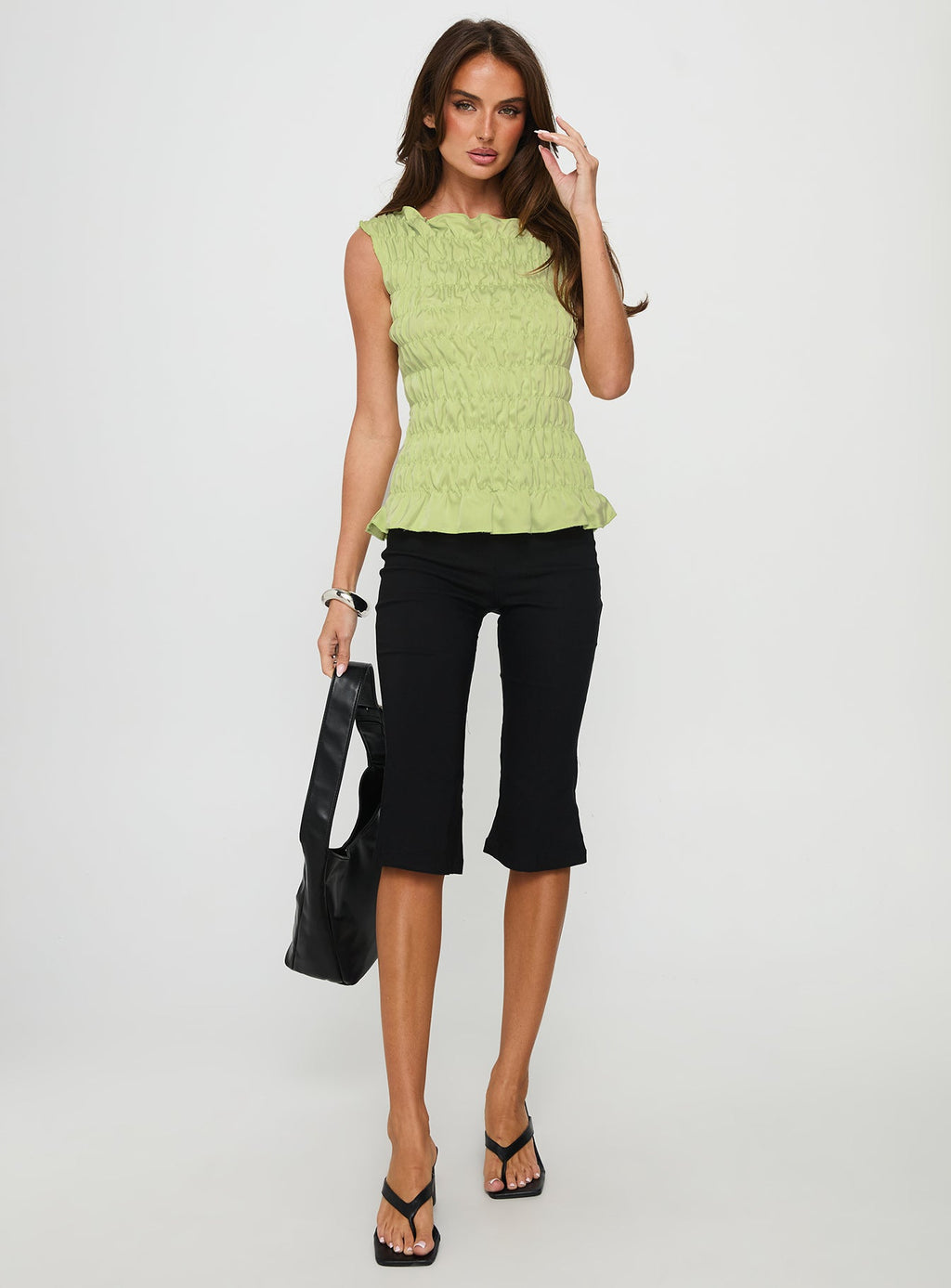 Women's Elenir Shirred Top Green