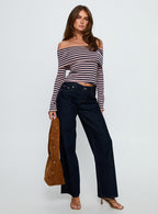 Women's Ellanor Low Rise Straight Leg Jeans Indigo Blue