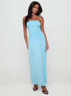 Women's Glorie Strapless Maxi Dress Light Blue Petite — Dress