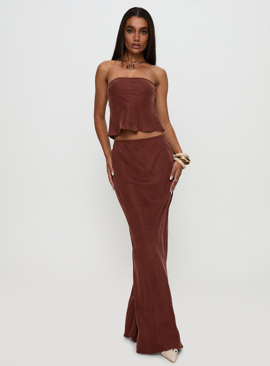 Women's Lucelia Maxi Skirt Brown