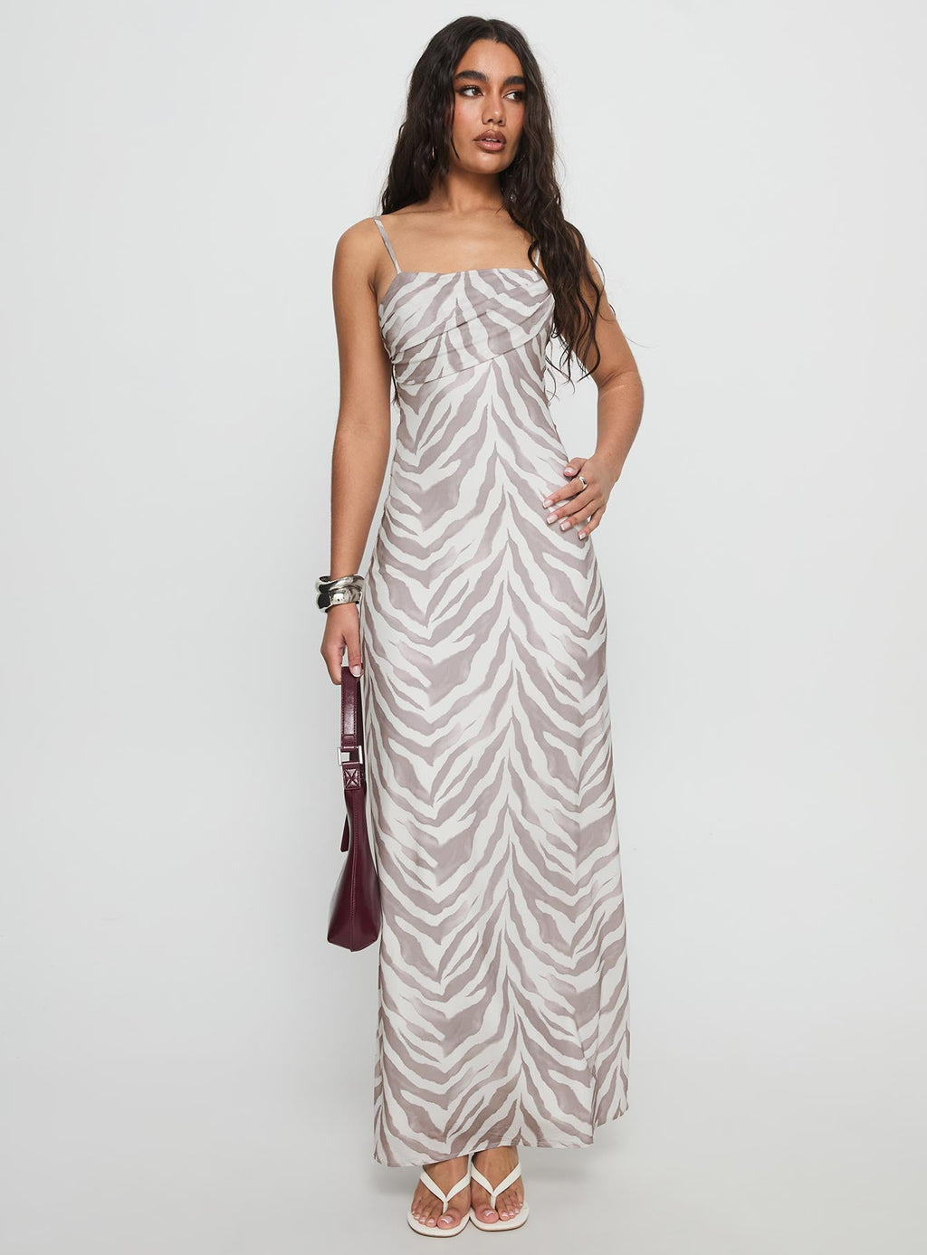 Women's Kierra Mesh Maxi Dress Zebra — Dress