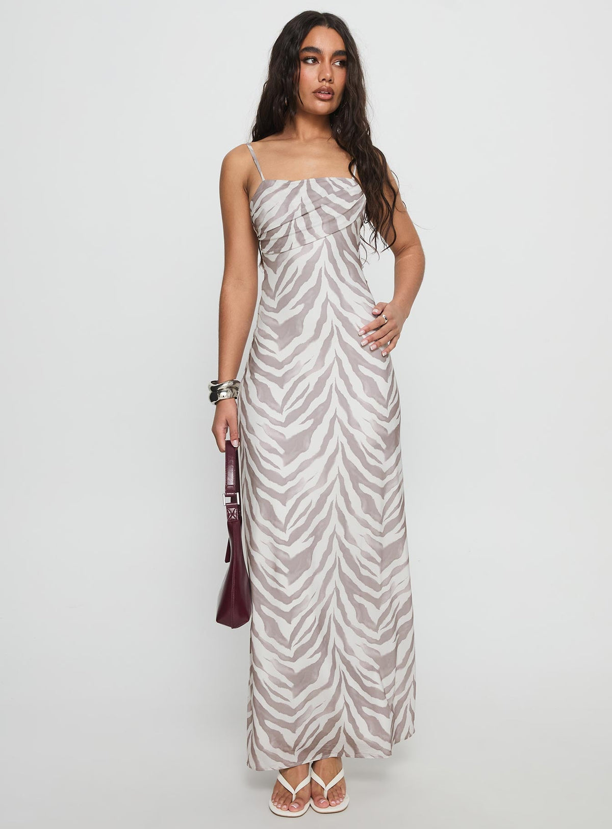 Women's Kierra Mesh Maxi Dress Zebra — Dress