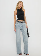 Women's Henesey High Rise Straight Leg Jeans Light Wash