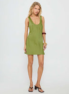 Women's Kalyssia Tie Back Shift Mini Dress Green — Dress