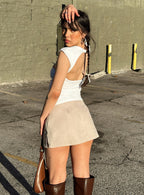 Women's Gigi Skort Beige — Skirt
