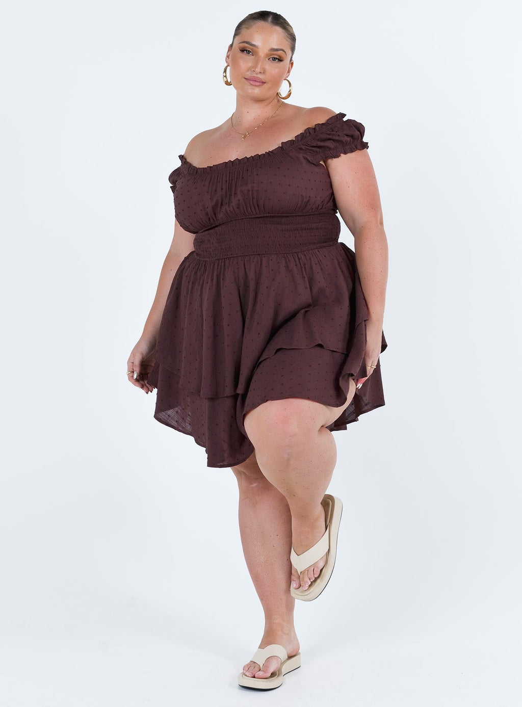Women's The Love Galore Romper Brown Curve