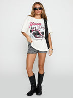 Women's Monaco Racing 99 Oversized Tee White