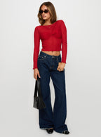 Women's November Long Sleeve Top Red