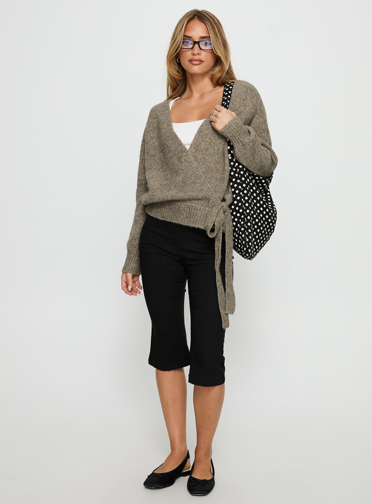 Women's Daelan Wrap Knit Cardigan Brown — Sweater