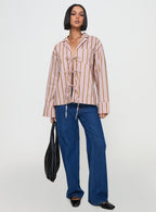 Women's Spiri Shirt Pink Stripe — Top