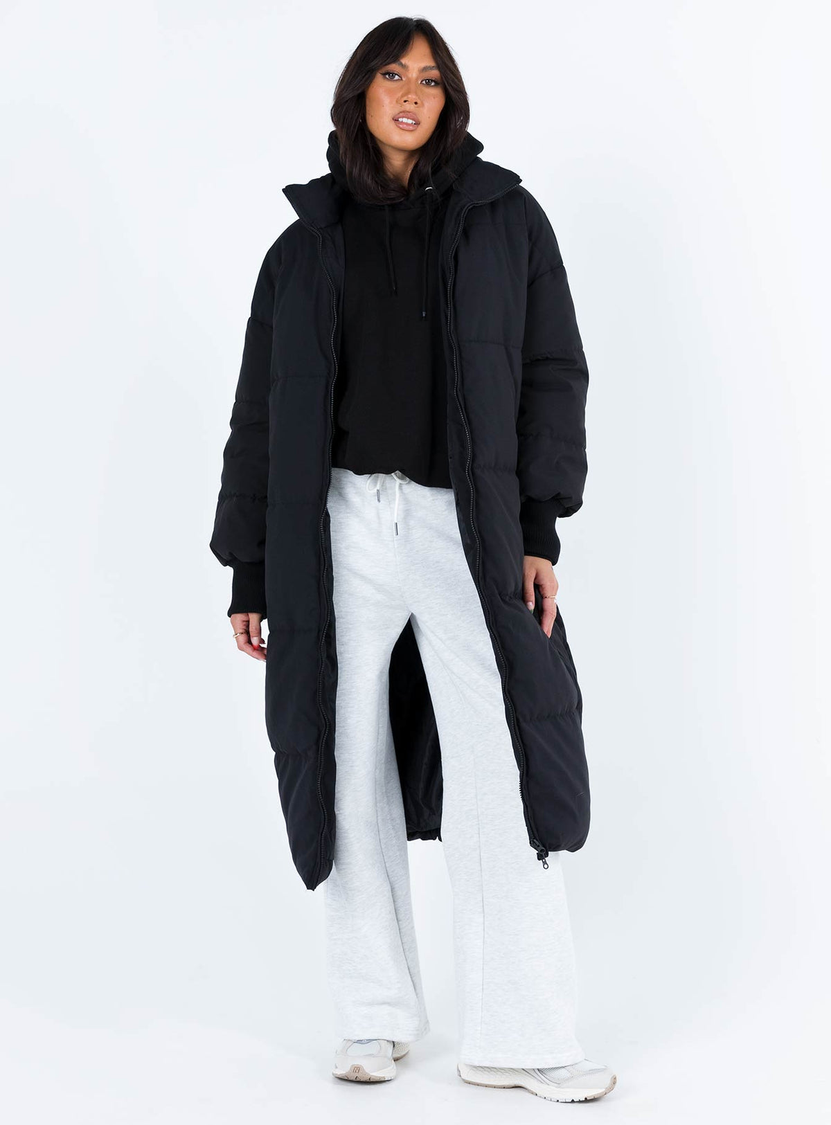 Women's Abe Longline Puffer Jacket Black
