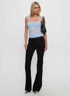 Women's Fantasize Lace Halter Top Blue