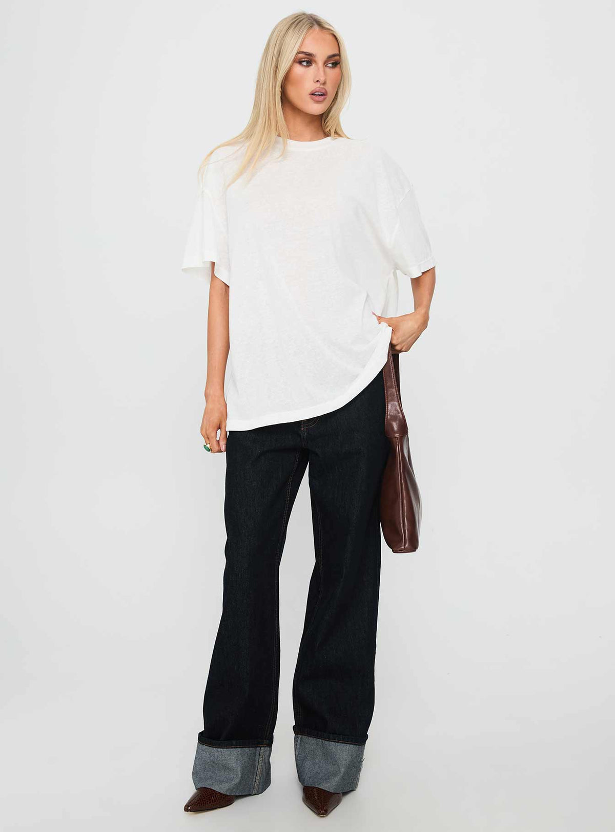 Women's Zaydee Oversized Tee White