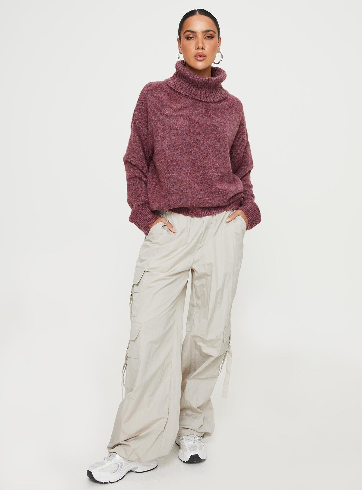 Women's Oswin Turtleneck Sweater Burgundy