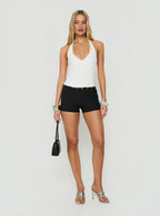 Women's Sherah Halter Neck Corset Top White
