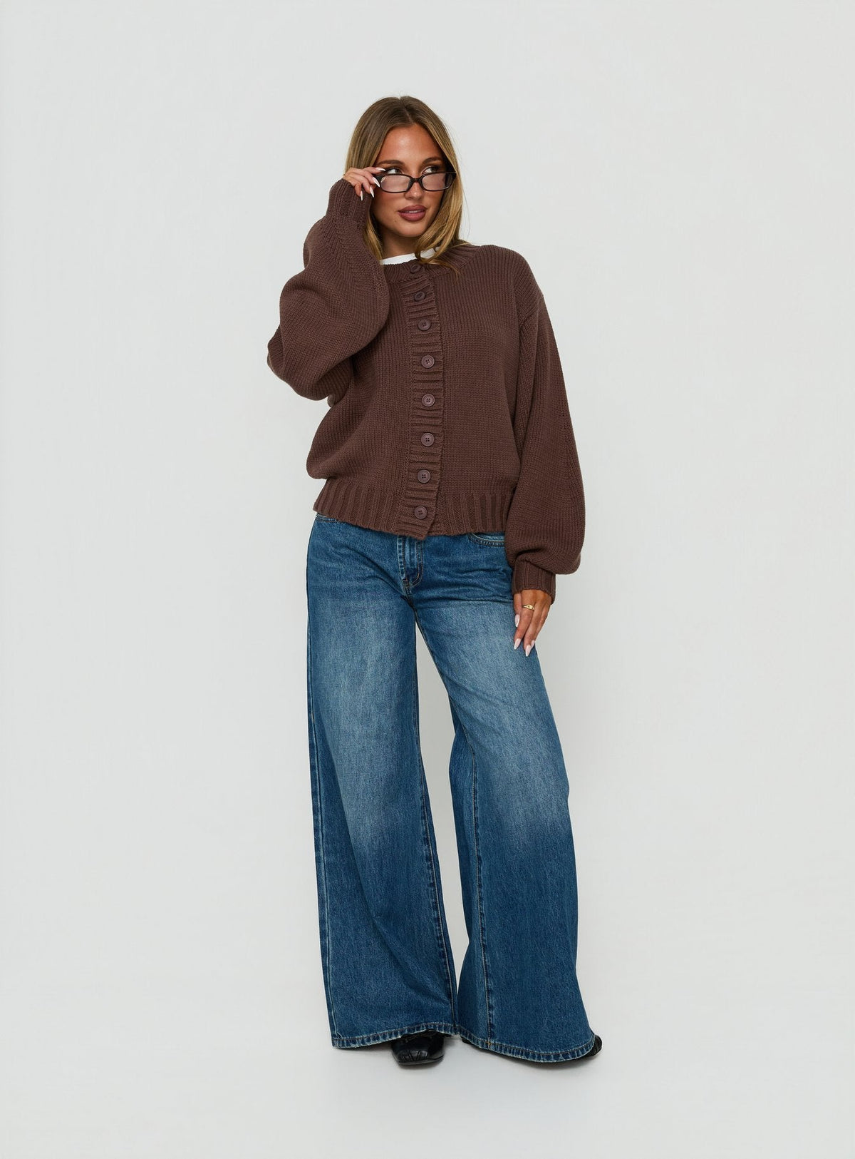Women's Edern Cardigan Chocolate — Sweater