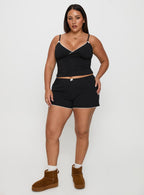 Women's Slow Start Jersey Sleep Short Black Curve