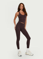 Women's Stride Active Invisible Scrunch Leggings Brown — Activewear