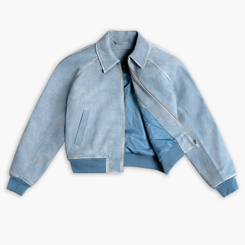 Women's Major League Jacket | Blue Textured