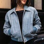 Women's Major League Jacket | Blue Textured