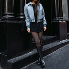 Women's Major League Jacket | Blue Textured