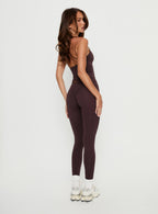 Women's Stride Active Invisible Scrunch Leggings Brown — Activewear