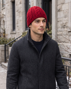Men's Thick-Knit Cashmere Beanie — lifestyle [WB final 4:5 32]
